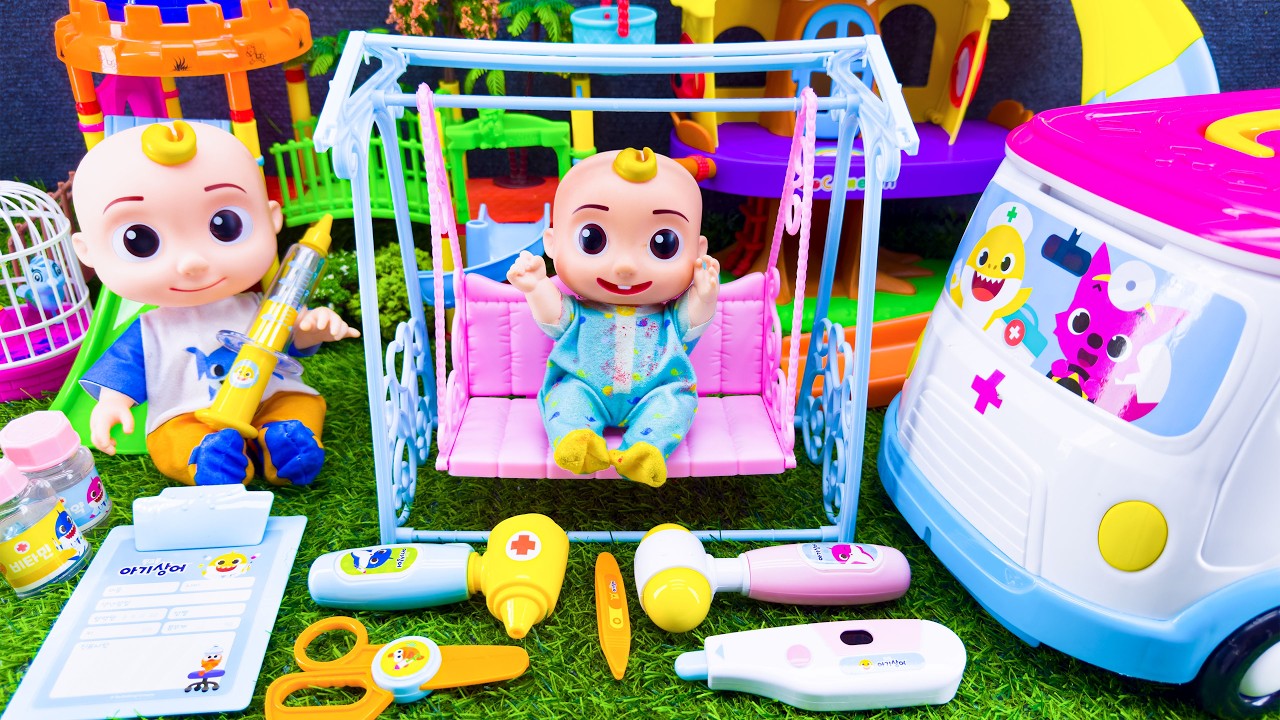 61 Minutes Satisfying Unboxing Cocomelon Doctor Ambulance & Swing Playset Review Toys