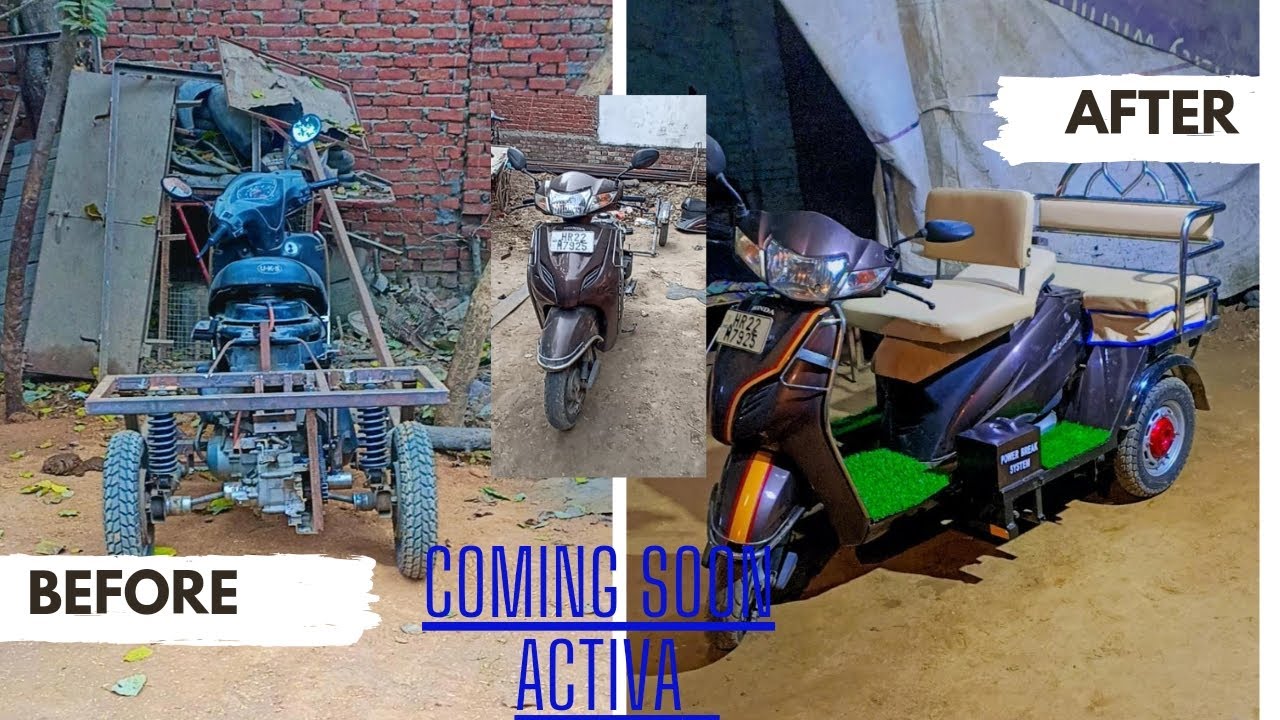 Three wheeler Activa new model 3 seater and reverse gear #automobile #activa #honda #hero #4wheeler