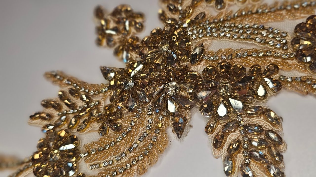 How to Trim off Mesh on a Rhinestone Applique: Basic Cutting Scissors method