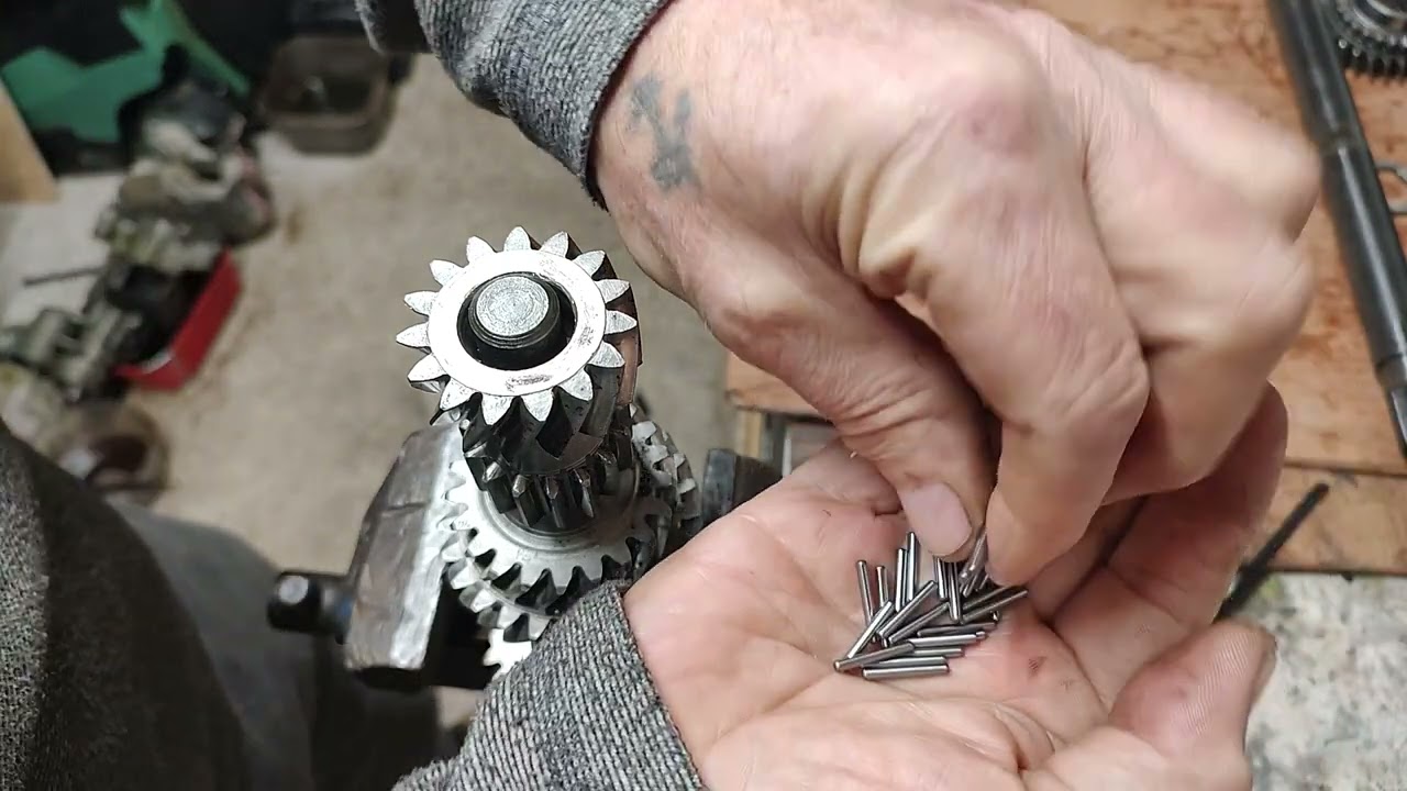 Mg Midget 1500 Fitting Laygear needle bearings and retaining rings. part 5
