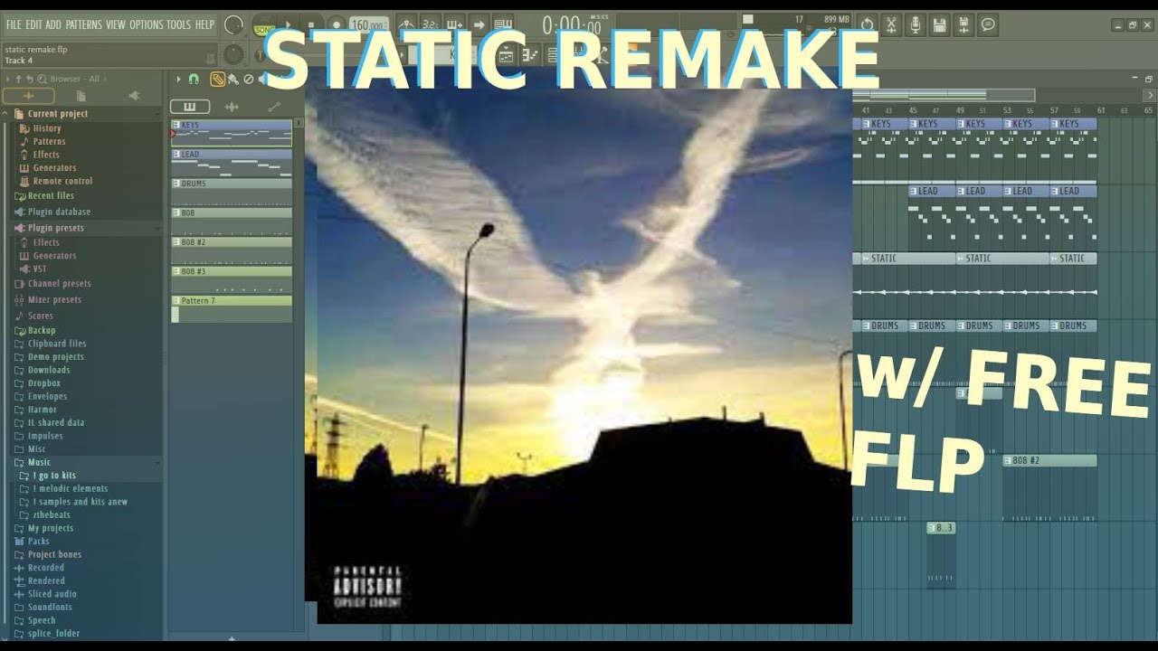 how 'STATIC' by LUCKI was made (FREE FLP) (beat remake) (fl studio 20)