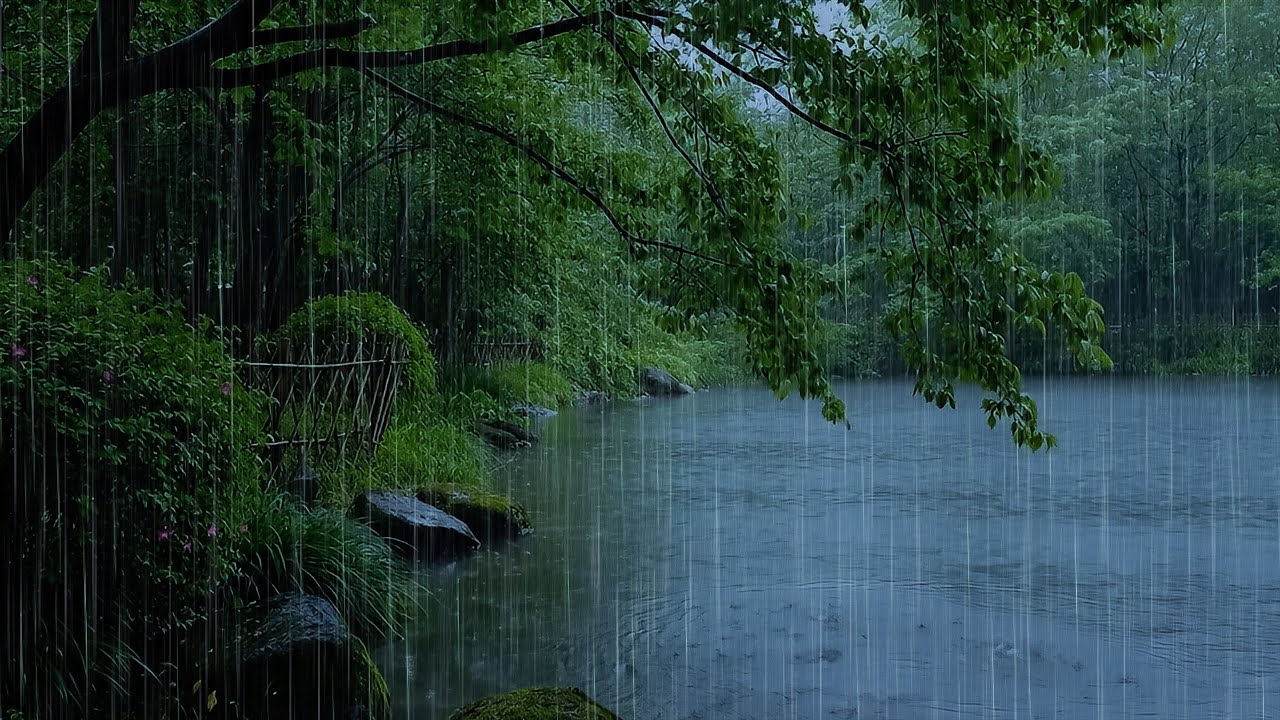 Drift into Sleep in 3 Minutes with Gentle Forest Rain | Real ASMR Rain on Forest Lake
