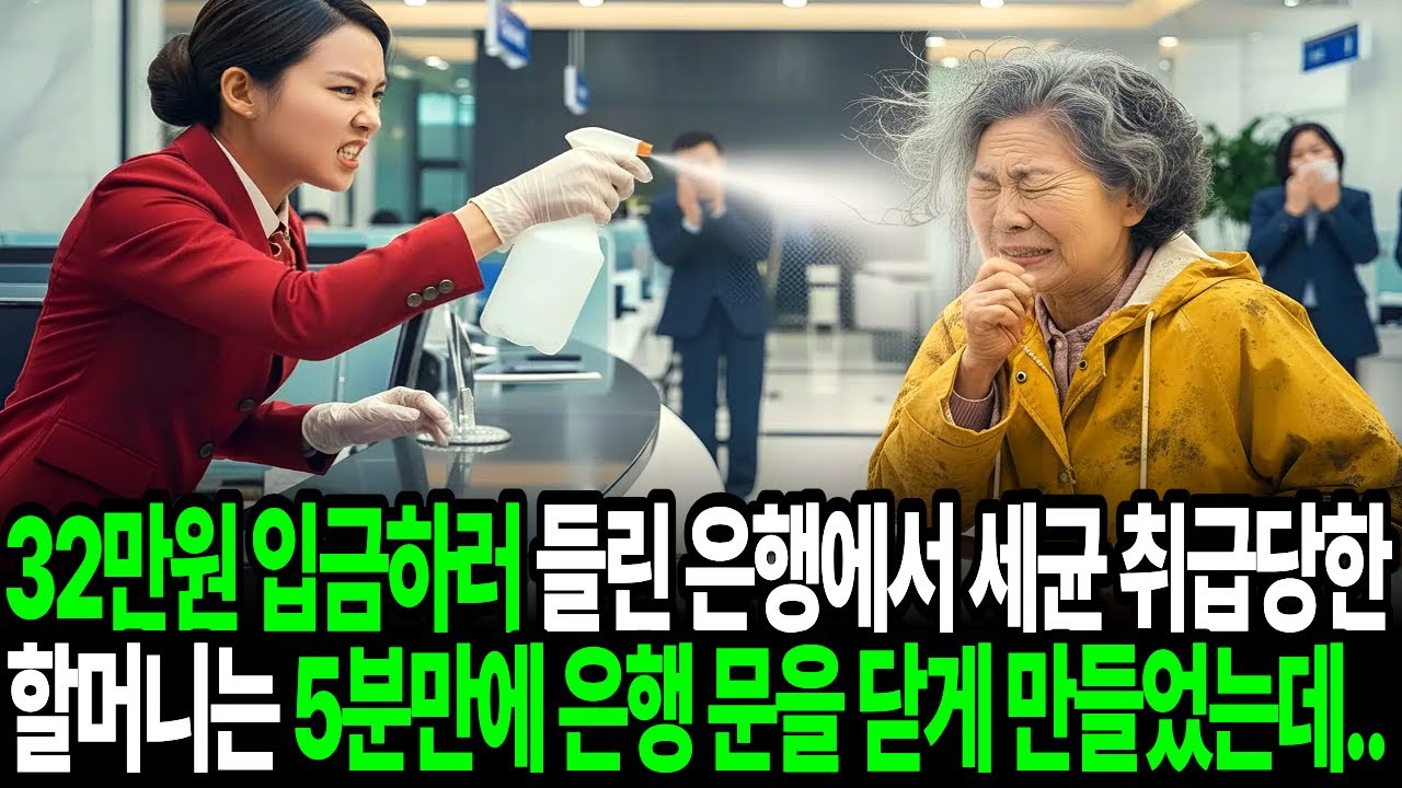32만원 입금하러 들린 은행에서 세균 취급당한 할머니는 5분만에 은행 문을 닫게 만들었는데.. #인생사연 #시니어사연 #오디오북 #반전사연