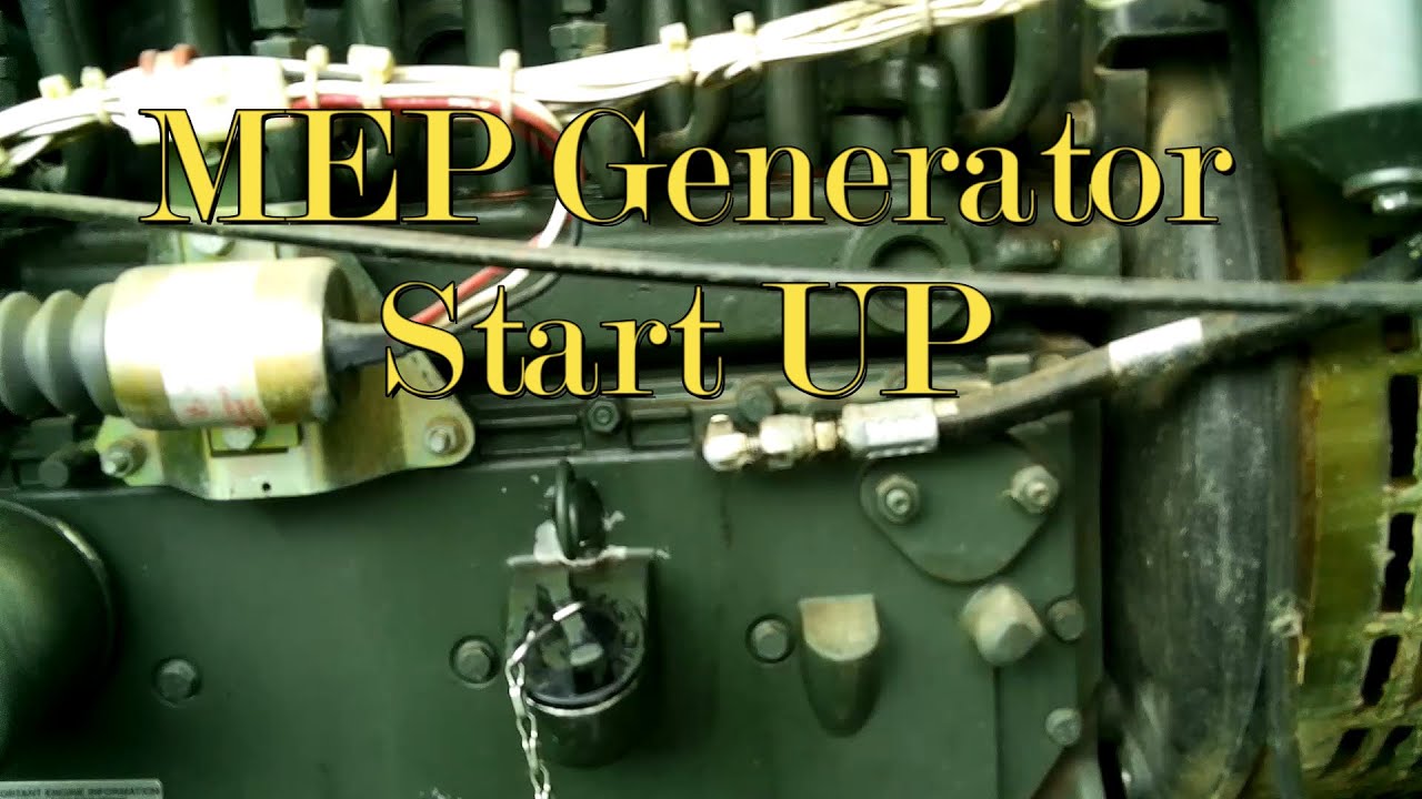 MEP-803A Military Generator Start up Same as MEP-802A