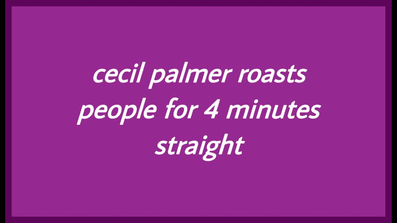cecil palmer roasts people for 4 minutes straight