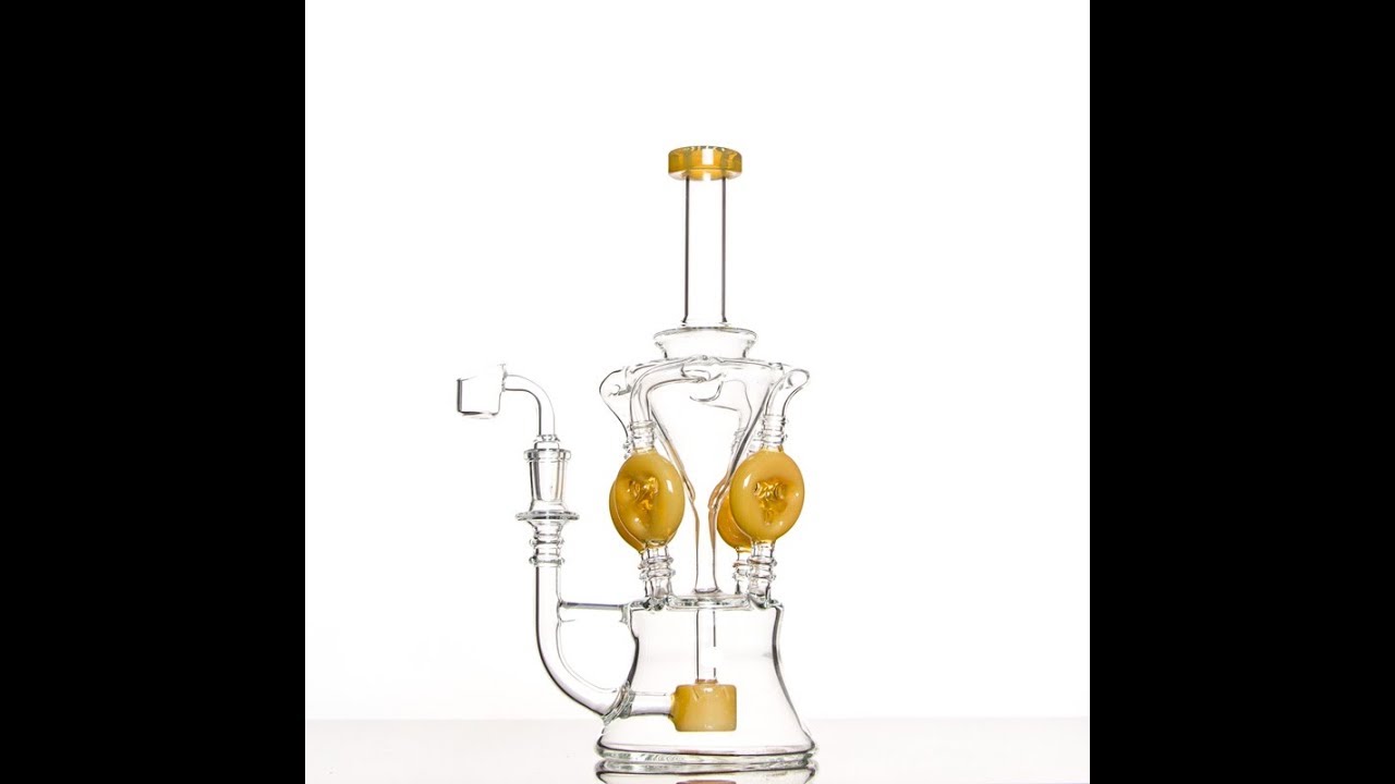 Boro Tech Glass Quad Swiss Disc Recycler 14.5mm joint