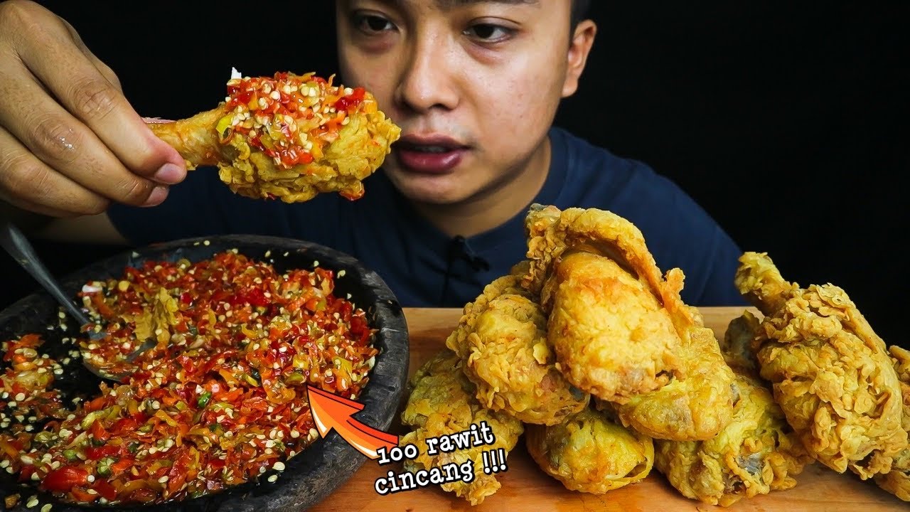 MUKBANG AYAM CRISPY SUPER PEDAS | AYAM CRISPY MUKBANG