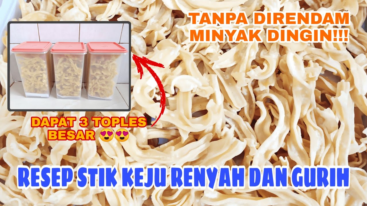 RESEP STIK KEJU RENYAH TANPA DIRENDAM DI MINYAK DINGIN DAN DAPAT HASIL YANG BANYAK!!!