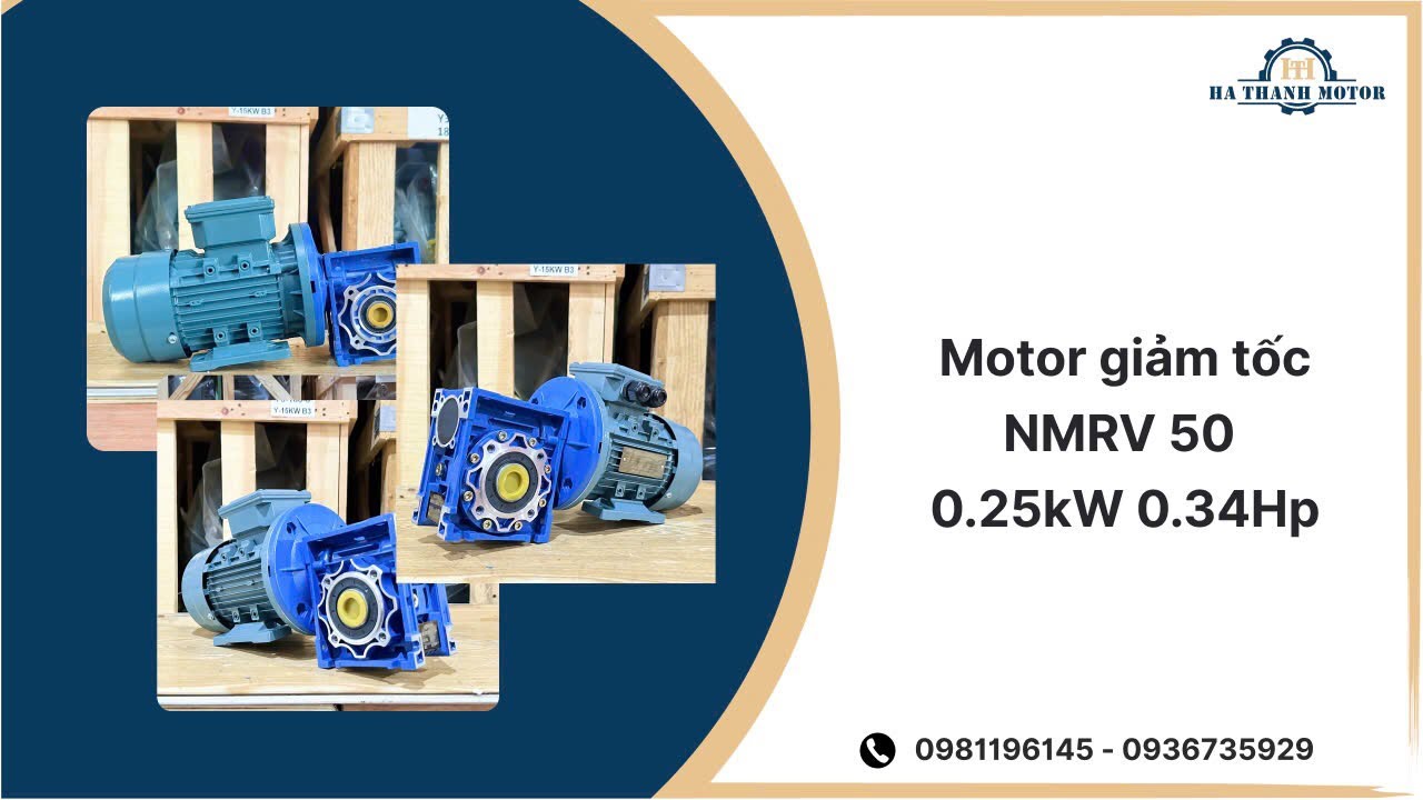 Motor giảm tốc NMRV 50 0.25kW 0.34Hp - Hà Thanh Motor