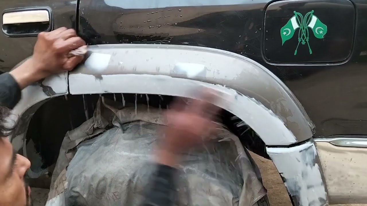 Deluxe Car Paint sahiwal ❤️ Toyota surf two sides paint  paneer paint 🫟#trending #subscribe #viral