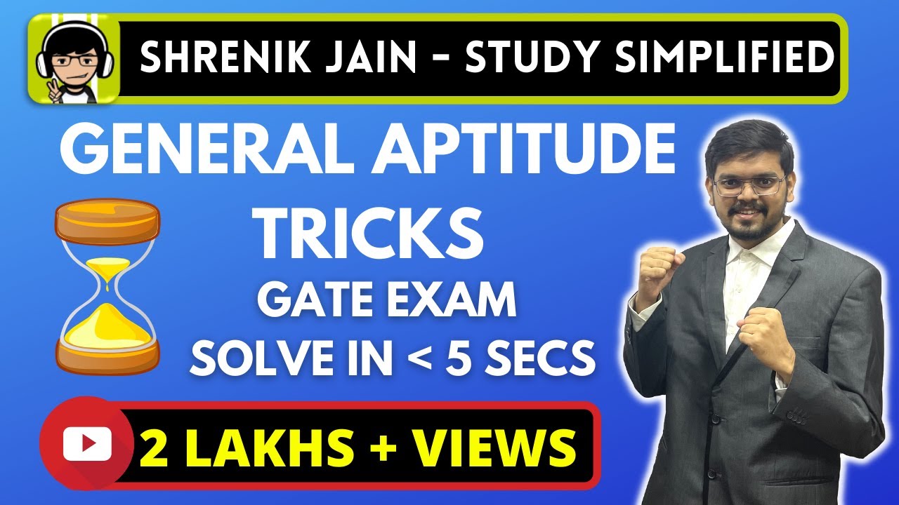 GATE APTITUDE - TRICKS (Solve in 5 SECONDS)