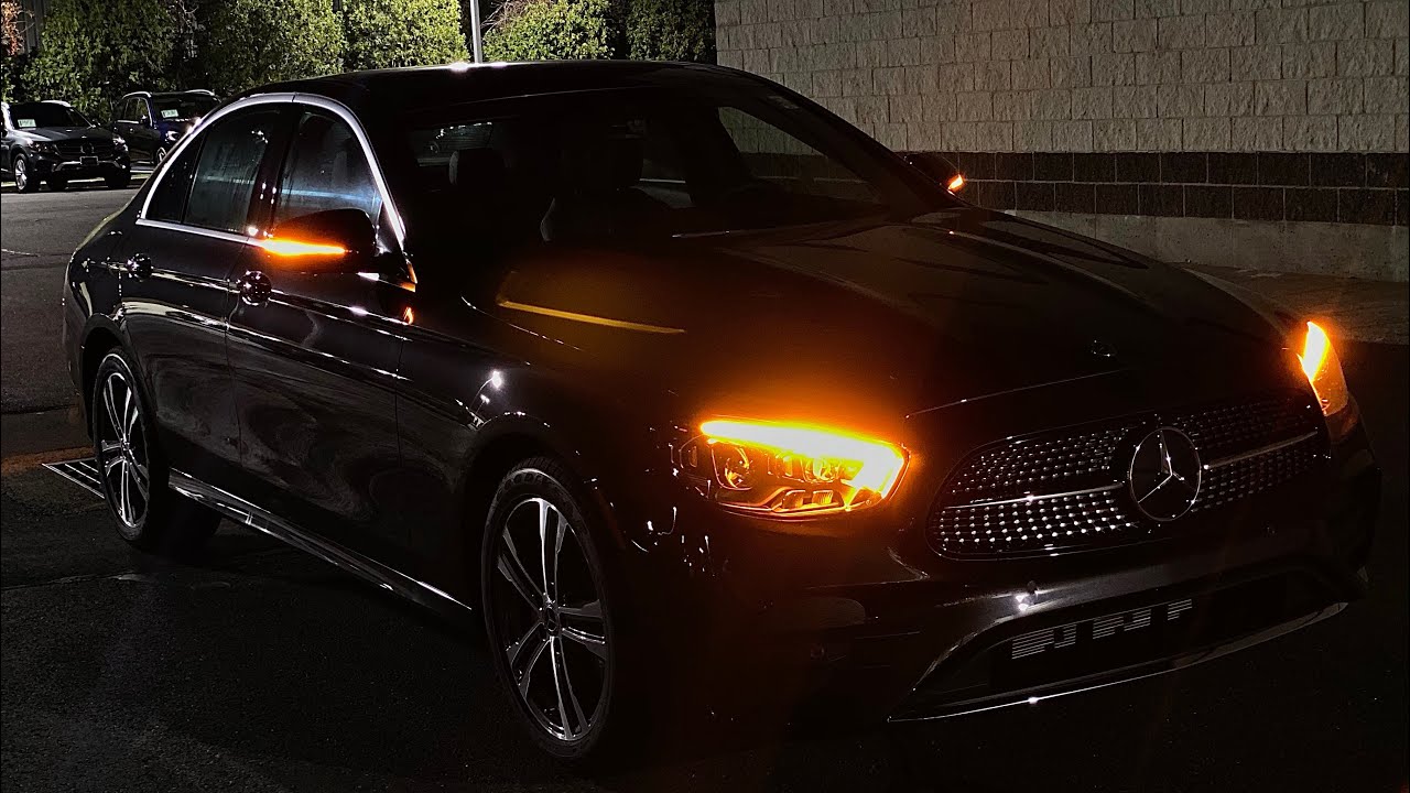 2021 Mercedes Benz E class interior and exterior Lights AT NIGHT