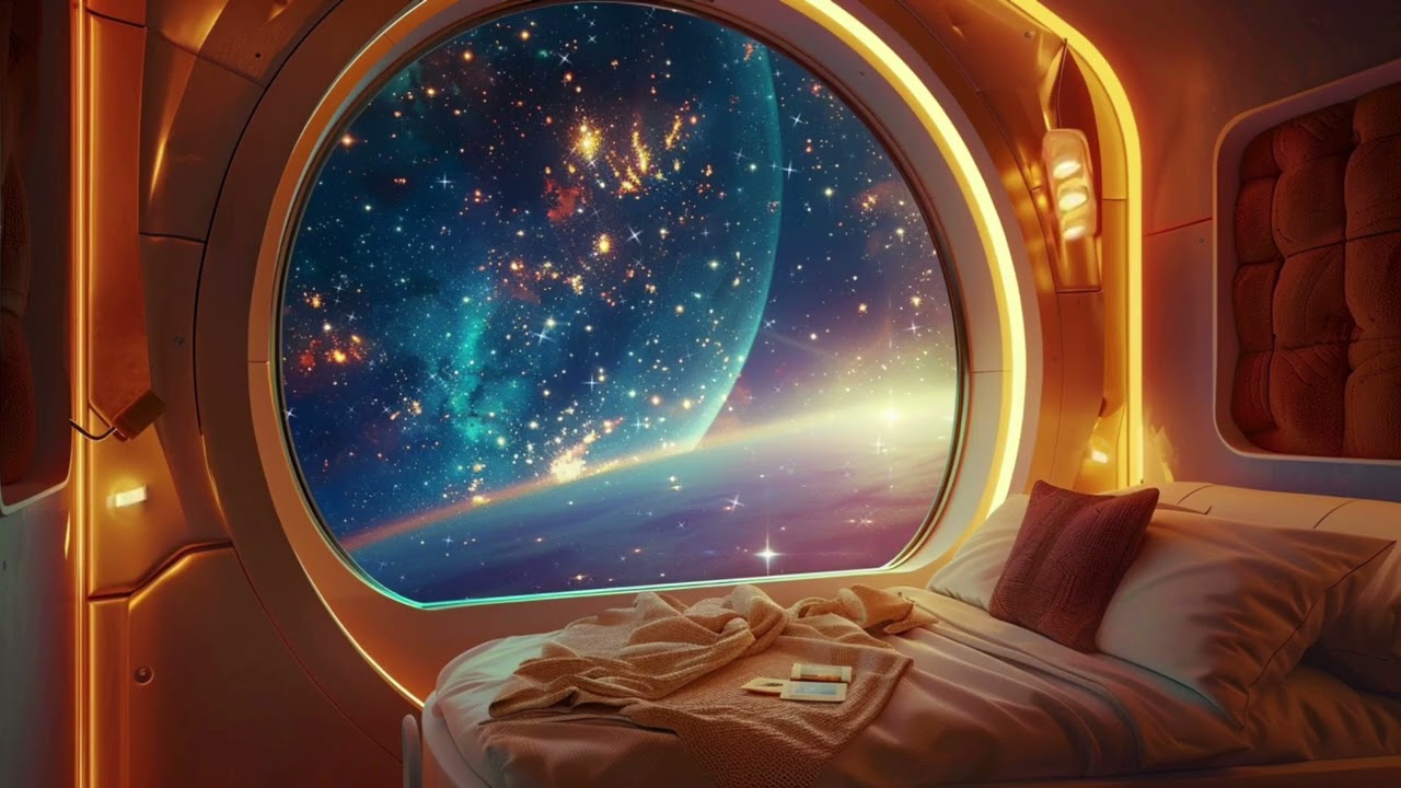 Sleep Inside a Spaceship 🚀 Deep Space Cabin Ambience | 12 Hour Relaxing Hum for Deep Sleep