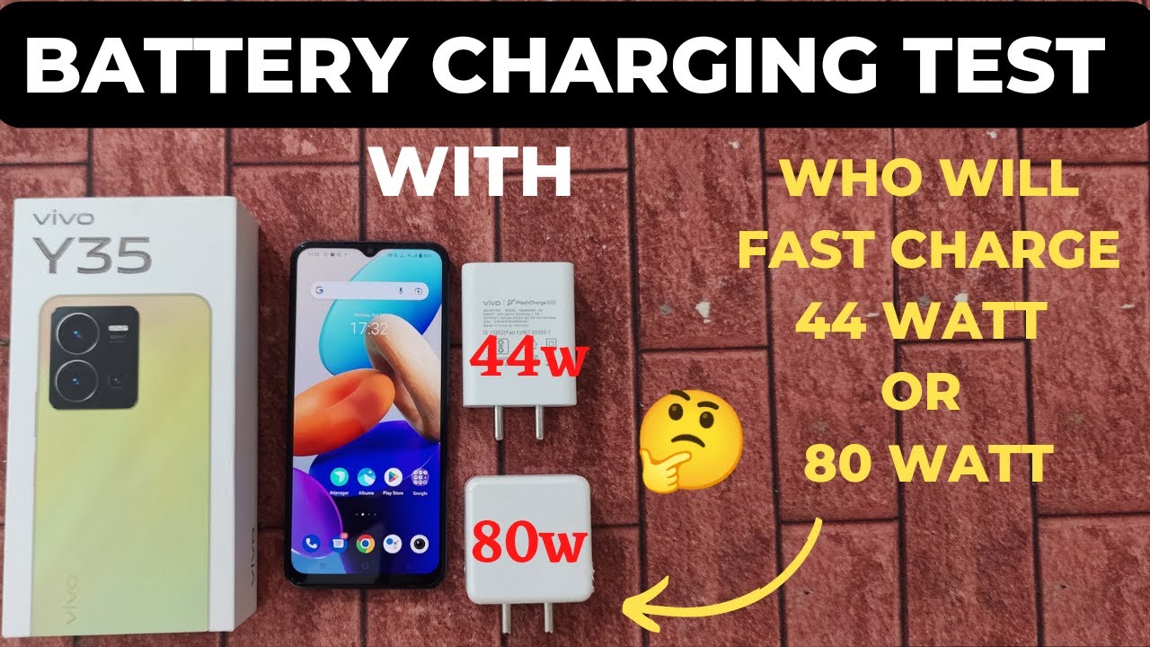 vivo y35 battery charging test hindi | Konsa fast charge karega 44w ya 80w charger | tech9logy