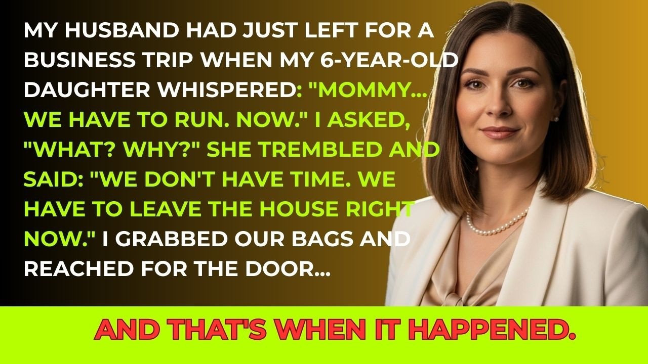 My daughter told me to run when my husband left for a business trip.