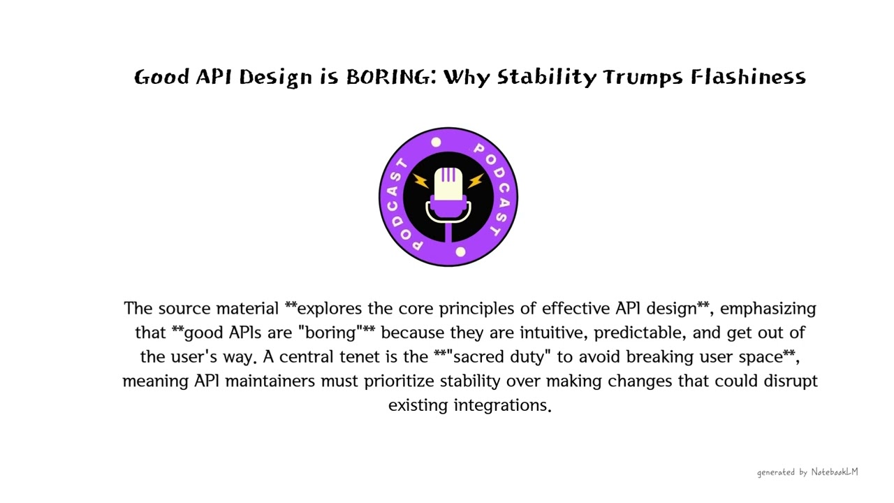 Good API Design is BORING: Why Stability Trumps Flashiness