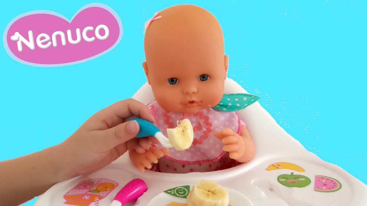 Baby Doll Nenuco Eat With Me Toy Video Unboxing and Playing