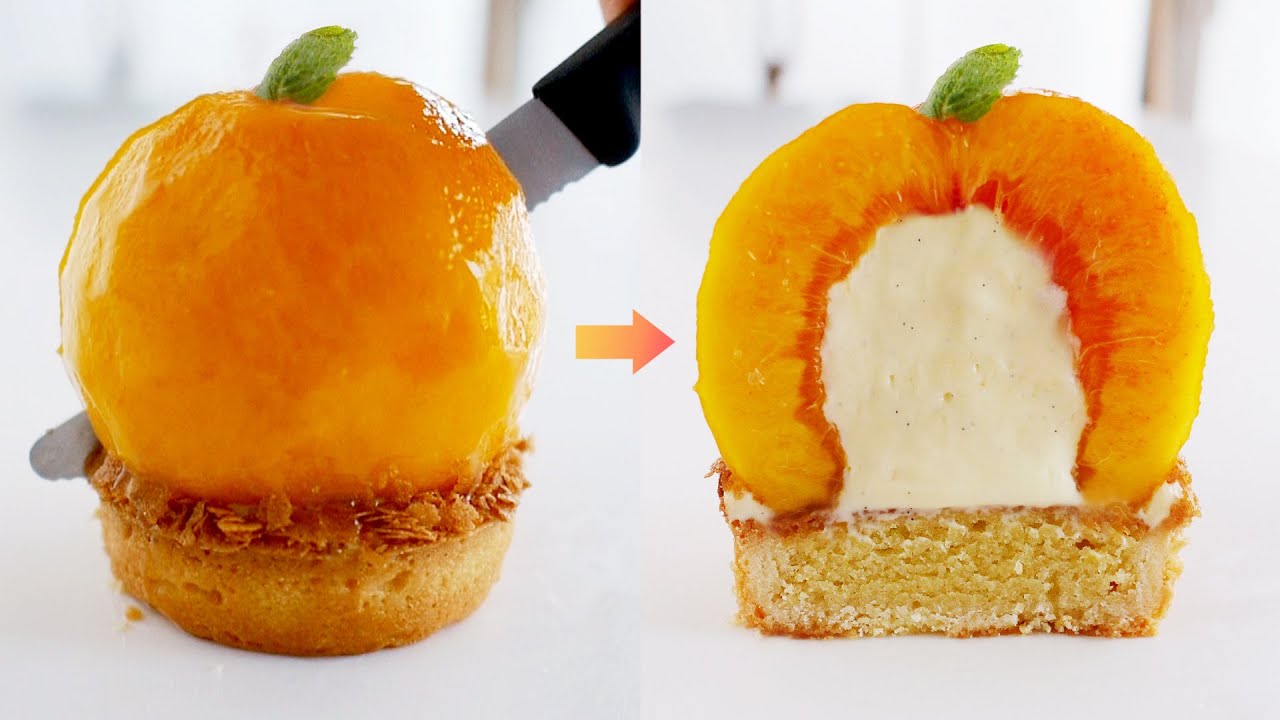비쥬얼 쇼크! 통통 복숭아 타르트 만들기 | 달미인 Real Peach Tarts | Dalmiin