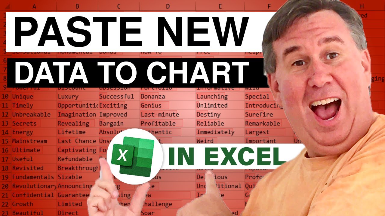 Excel - How To Add Data Into An Existing Chart In Excel - Episode 1990