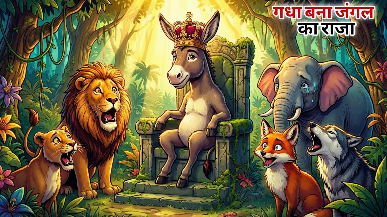 गधा बना जंगल का राजा 😱 | gadha bana jungle ka Raja| | hindi story | Moral Story #kahani  