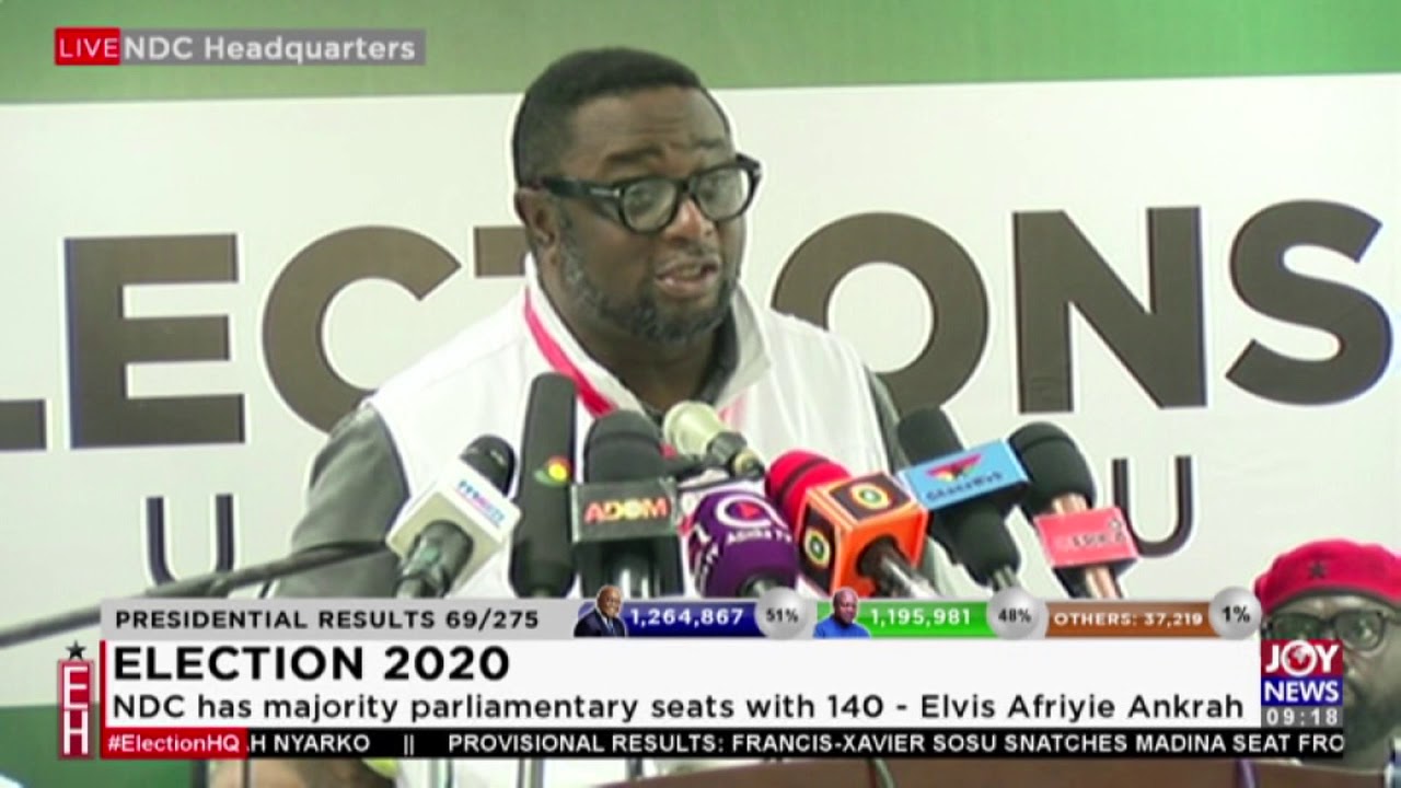 Election 2020: NDC addresses the media - Election 2020 on JoyNews (8-12-20)