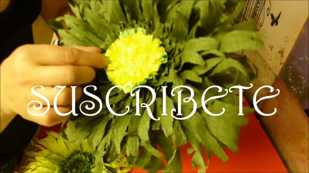 Girasol Gigante de Papel Crepe | Luzka's Creations ✿