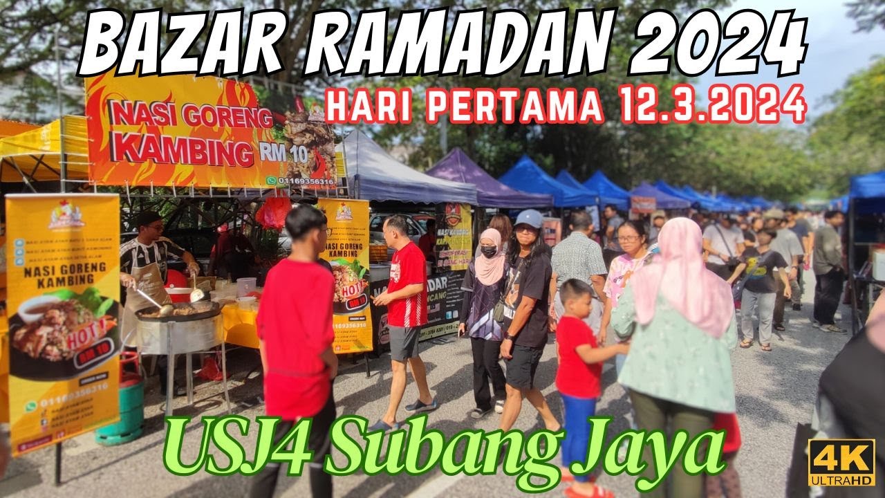 Bazaar Ramadan 2024 @ USJ4, Subang Jaya | Food journey on the 1st day of Ramadan [4K]