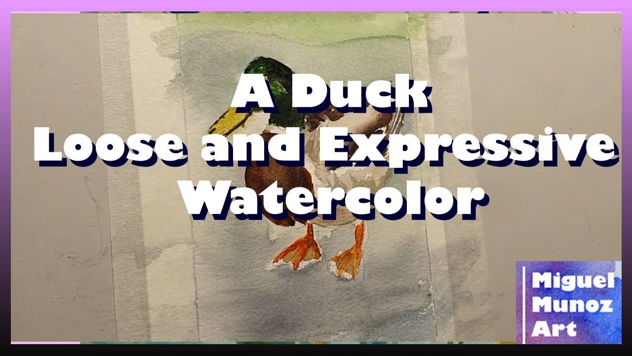 A Duck Loose and Expressive Watercolor