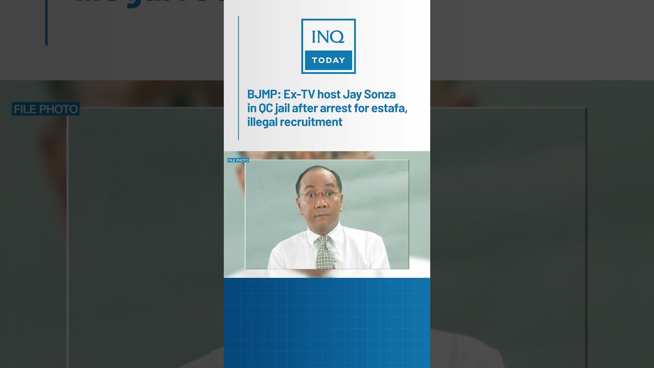 Jay Sonza in QC jail after arrest for estafa, illegal recruitment - BJMP #jaysonza #newsph
