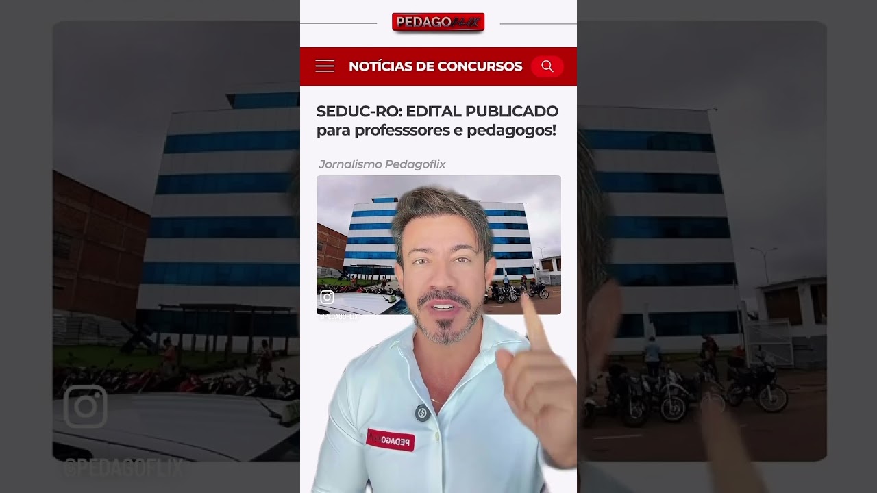 SEDUC - RO EDITAL PUBLICADO!