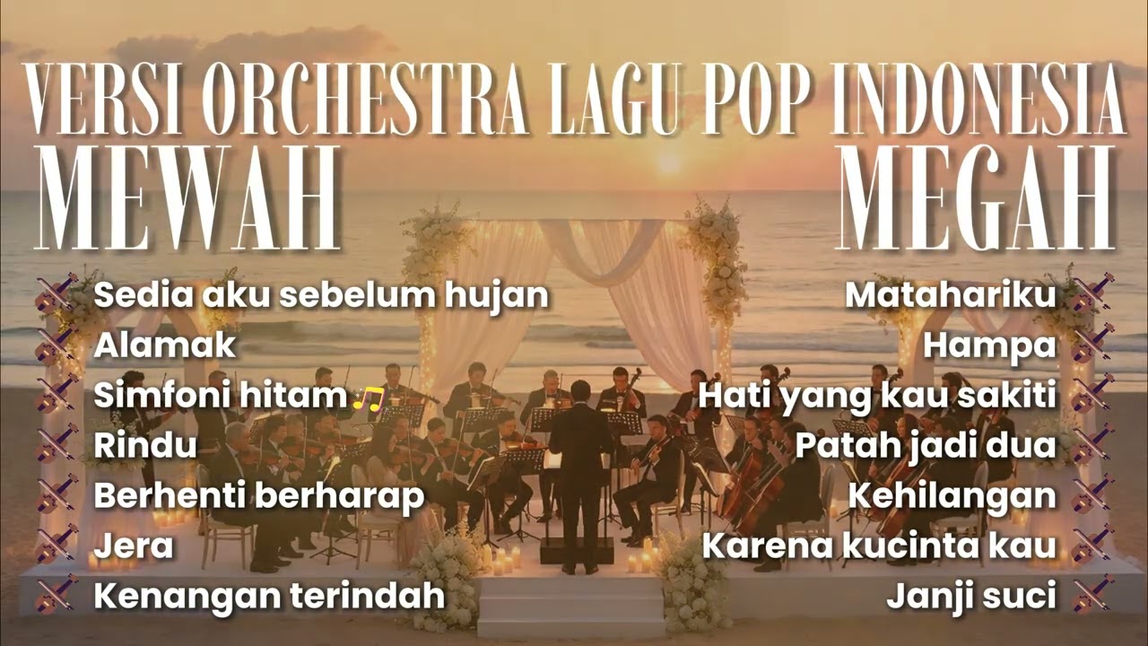 [PLAYLIST] ORCHESTRA LAGU POP INDONESIA | MEWAH & MEGAH !! | Cocok untuk Kerja, Santai & Healing