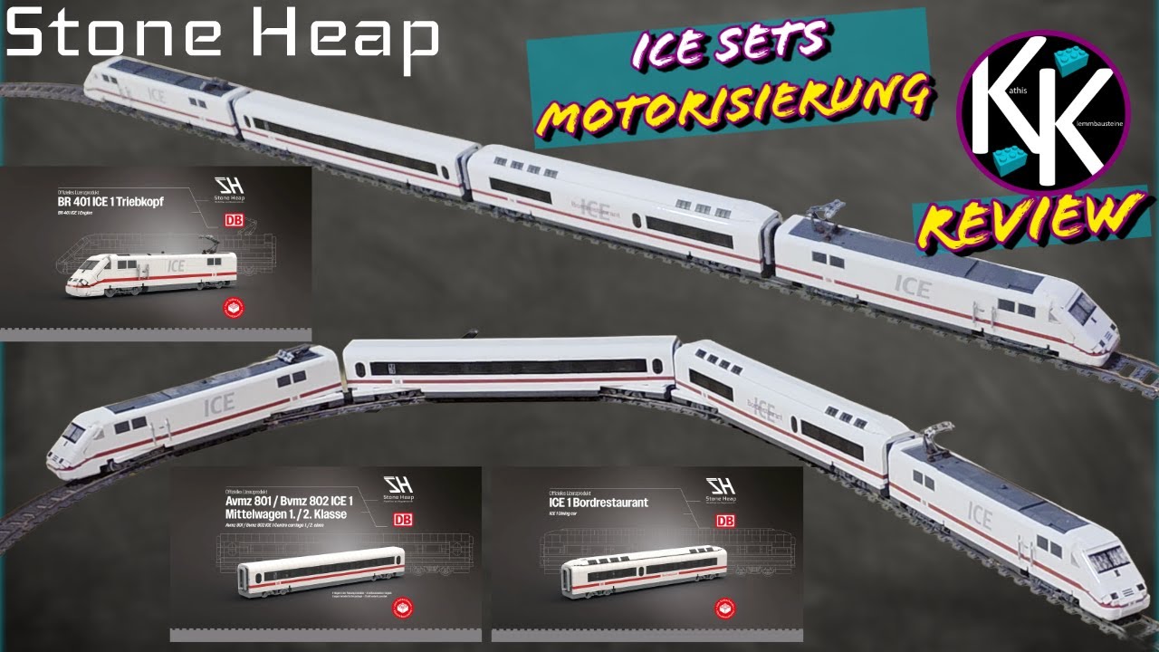 stone-heap - BR 401 - ICE 1 Triebwagen - MOTORISIERUNG - MODELLBAU MIT KLEMMBAUSTEINEN - Review