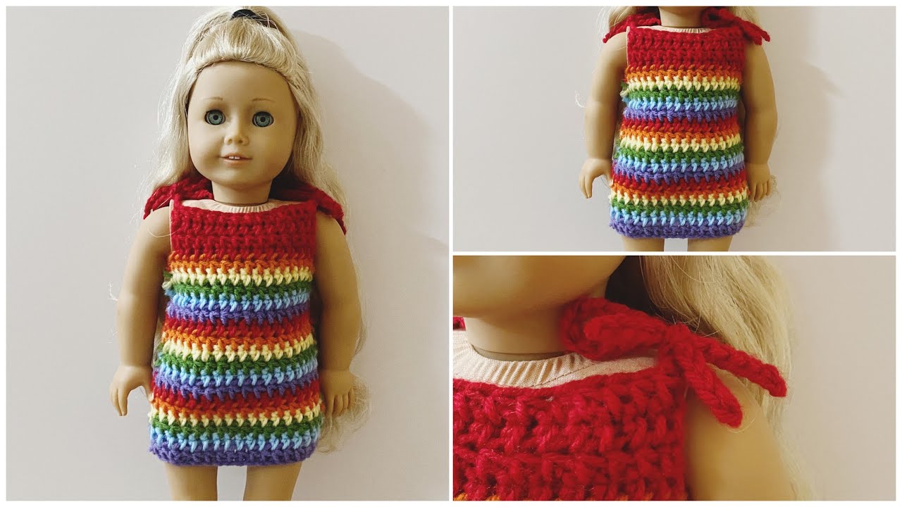 Pride Dress for AG Dolls: Crochet Tutorial
