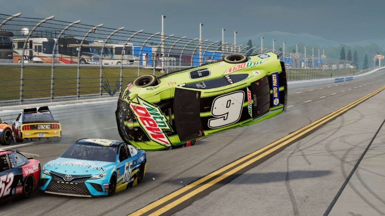 Nascar Heat 4 Crash Compilation #6