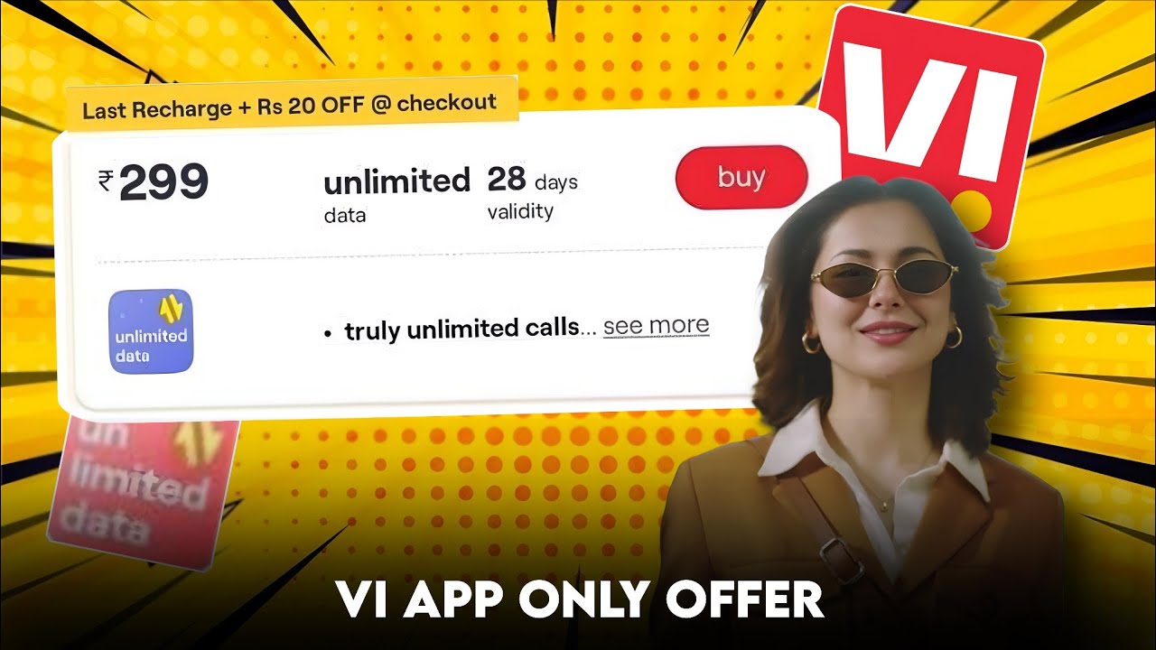 VI Unlimited 4G Full Day Data in ₹299🔥: VI App Exclusive Offers Are Insane!