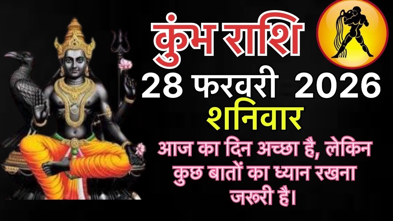 Kumbh Rashi 28 February 2026-आज का दिन अच्छा है, लेकिन कुछ बातों का ध्यान रखना जरूरी है। 