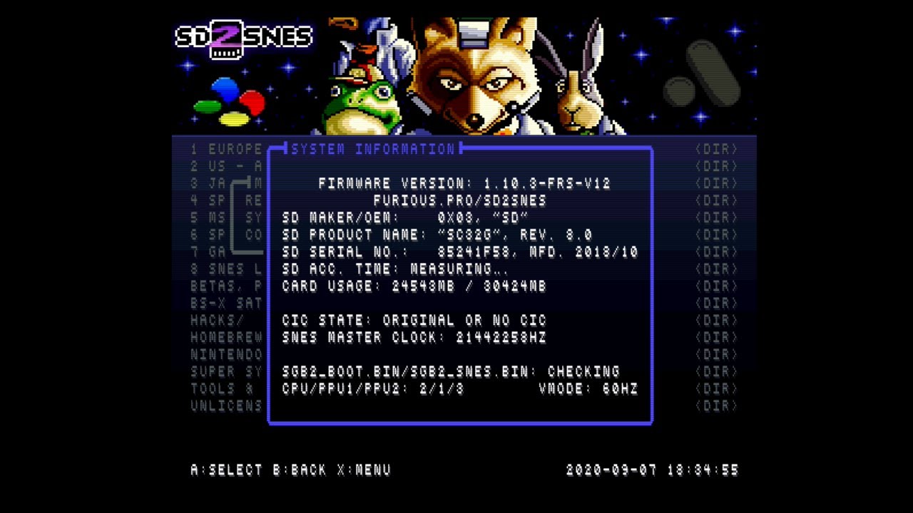 SD2SNES v1.10.3 with Savestates + SGB firmware