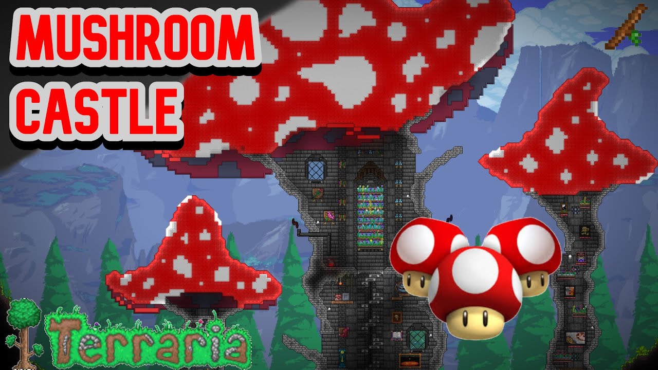 Terraria Build Time-lapse #4: Mushroom Castle