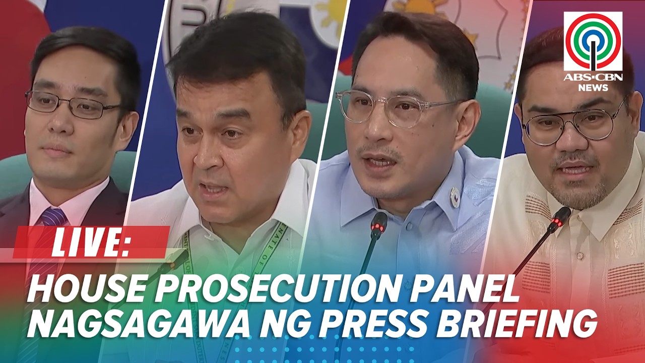 LIVE: House Prosecution Panel holds press briefing on VP Sara Duterte's Impeachment Trial | July 13