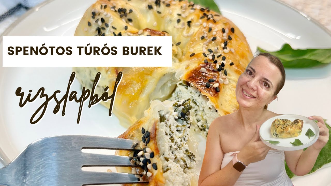 SPENÓTOS TÚRÓS BUREK RIZSLAPBÓL - alacsony kalóriás, magas fehérjetartalmú diétás reggeli recept