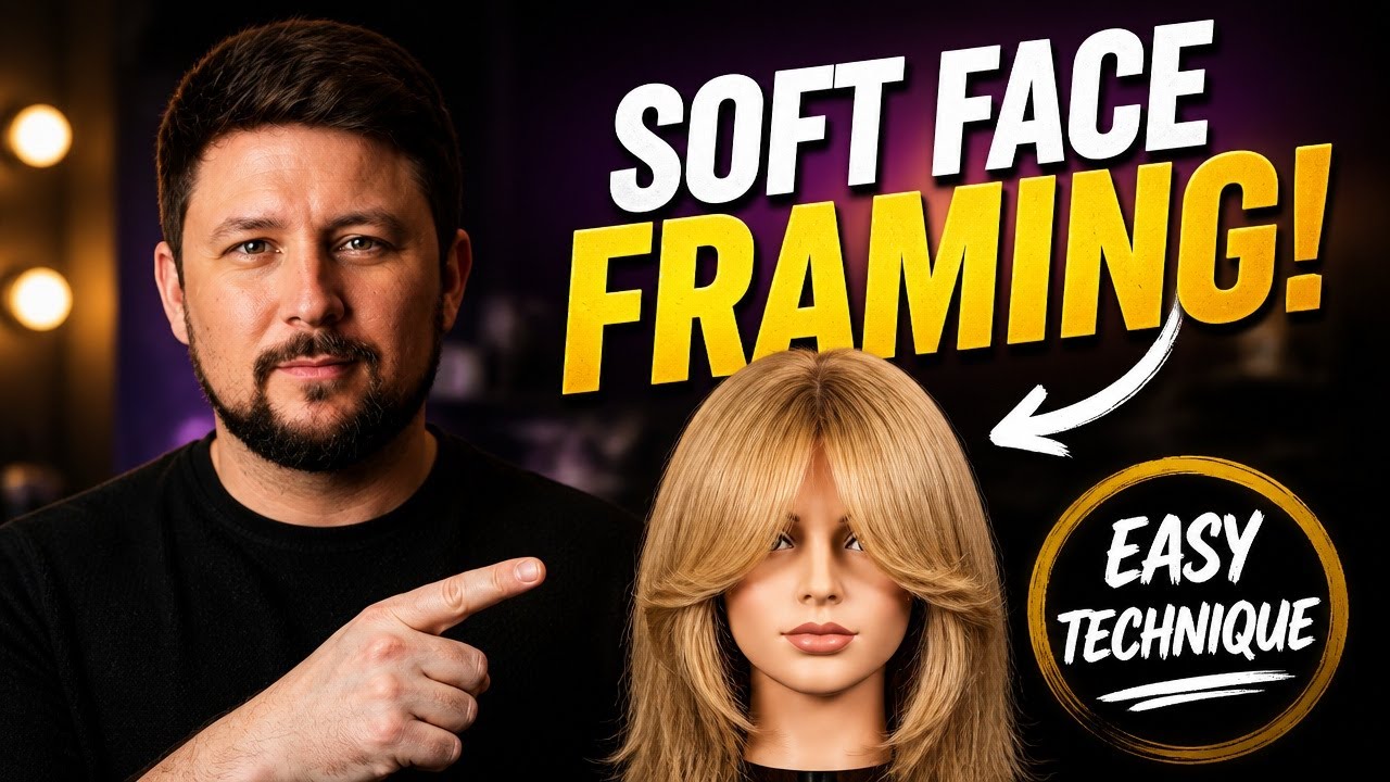 Perfect butterfly bangs FACE FRAMING technique