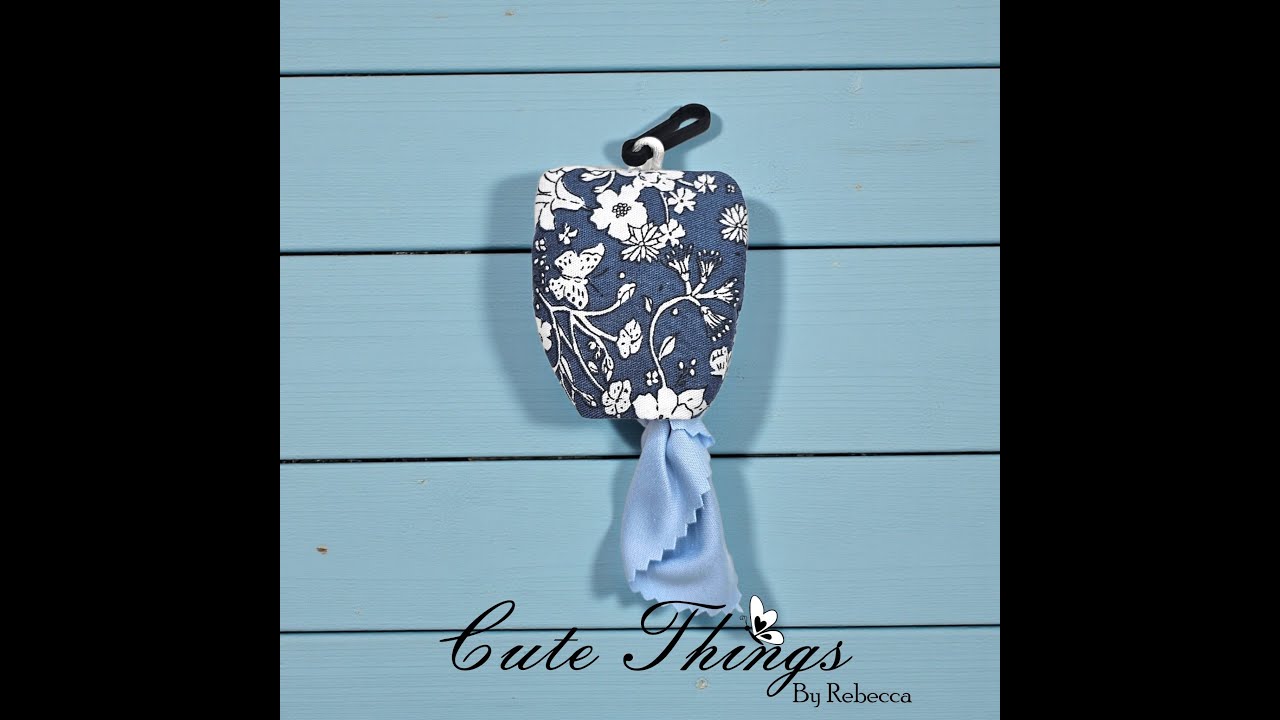 Glasses wipe holder tutorial for making with woven fabric! 