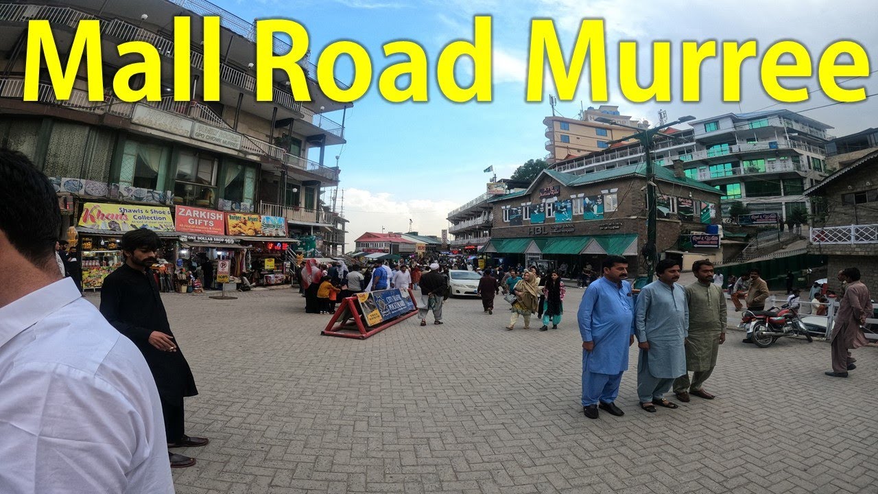4K UHD Walking Tour 🚶&zwj;♂️ of Mall Road, Murree, Pakistan