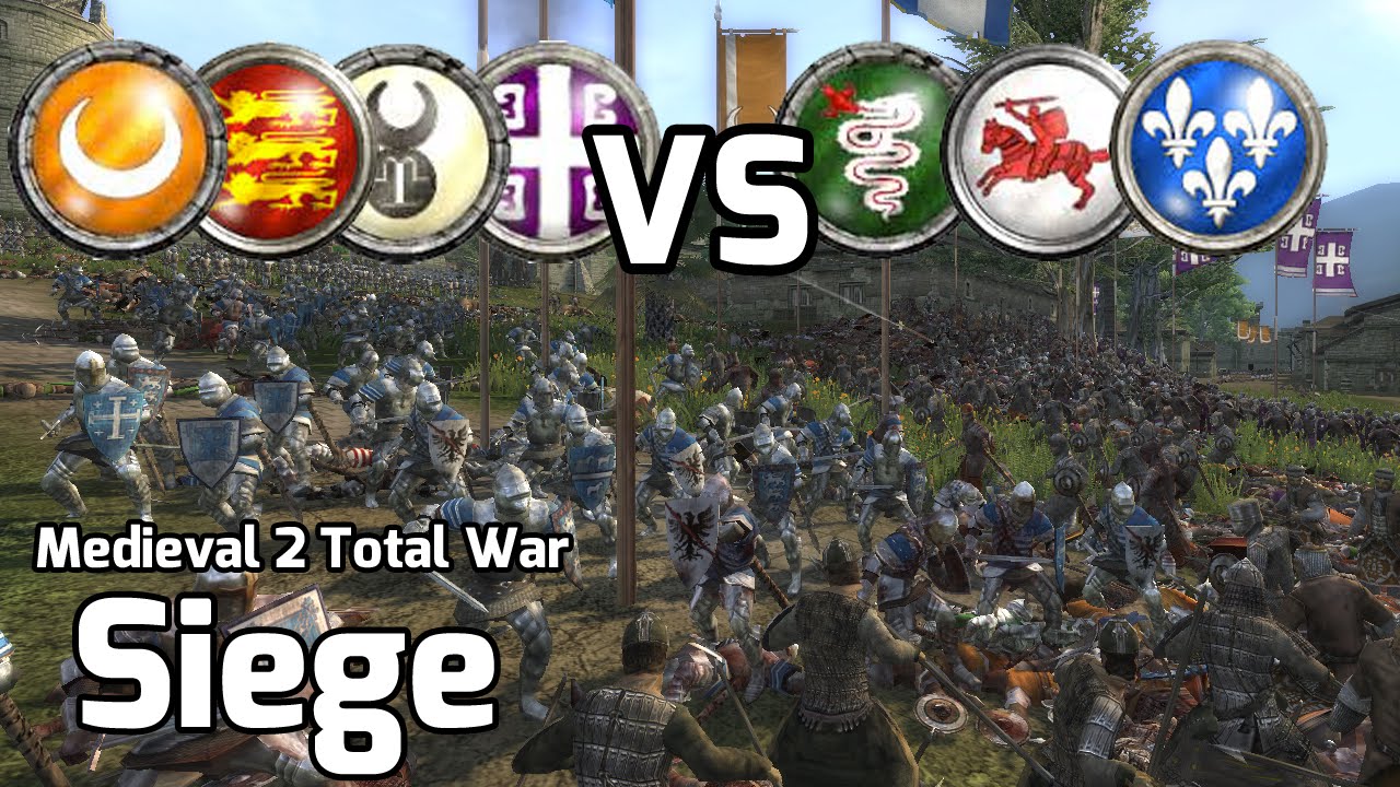 Medieval 2 Total War Online Battles #216 (3v4 Siege) - Siege Paradise