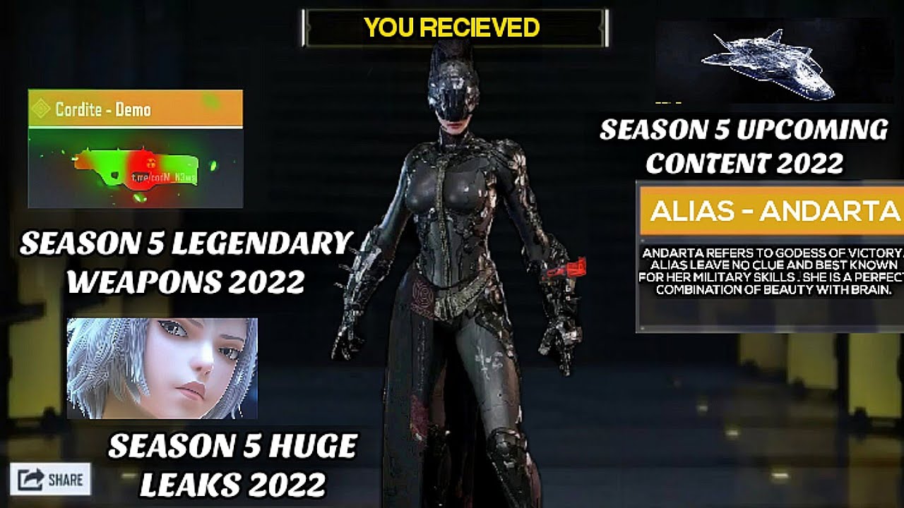 SEASON 5 HUGE LEAKS 2022 | SEASON 5 CHARACTER LEAKS 2022 | SEASON 5 NEW LEGENDARY WEAPONS THEMES