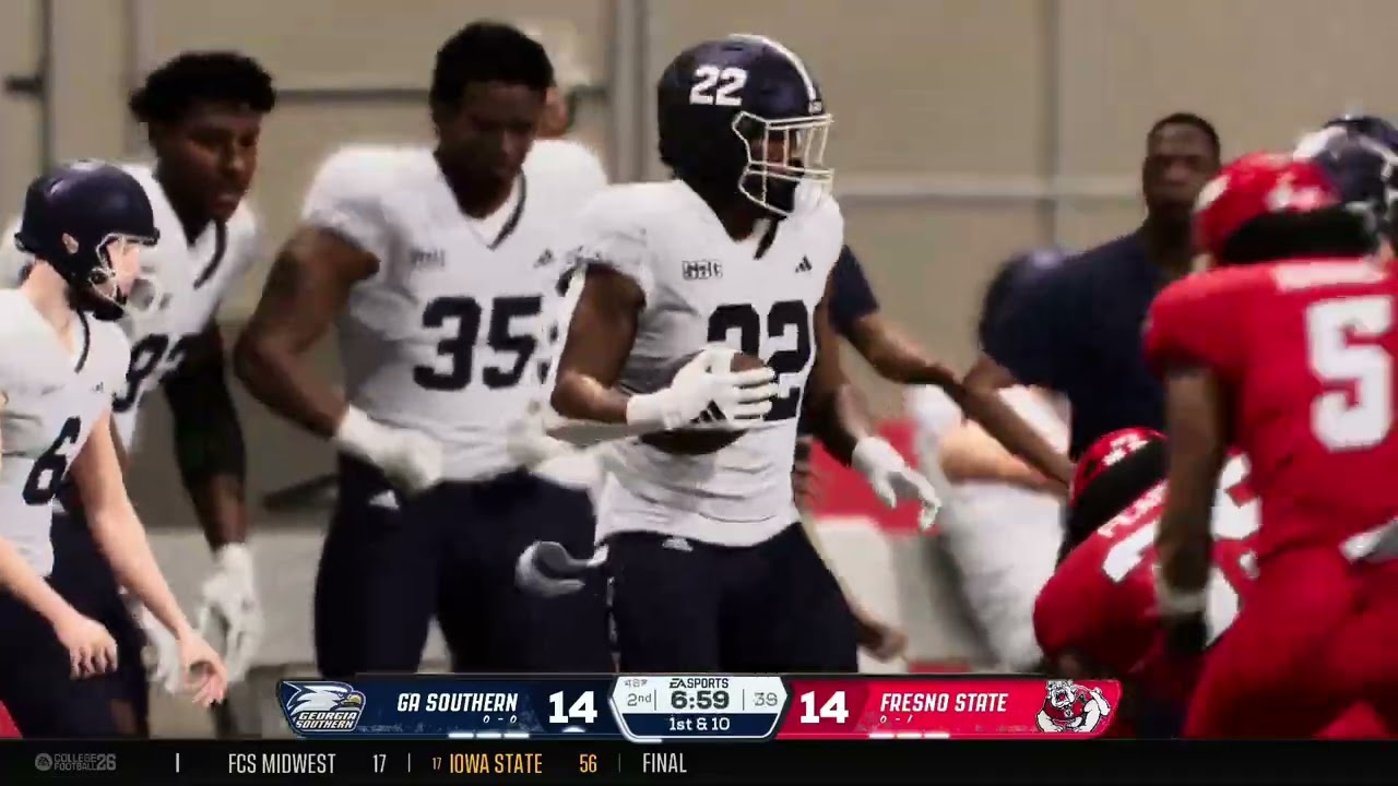 NCAA 26 Dynasty | Week 1 Road Win | GA Southern defeats Fresno State 38-33