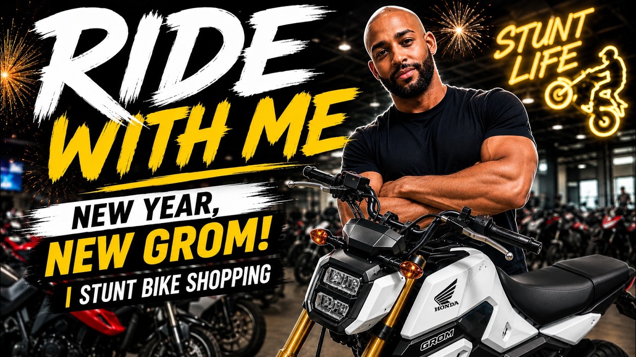 RIDE WITH ME - New Year, New Grom! | Stunt Bike Shopping