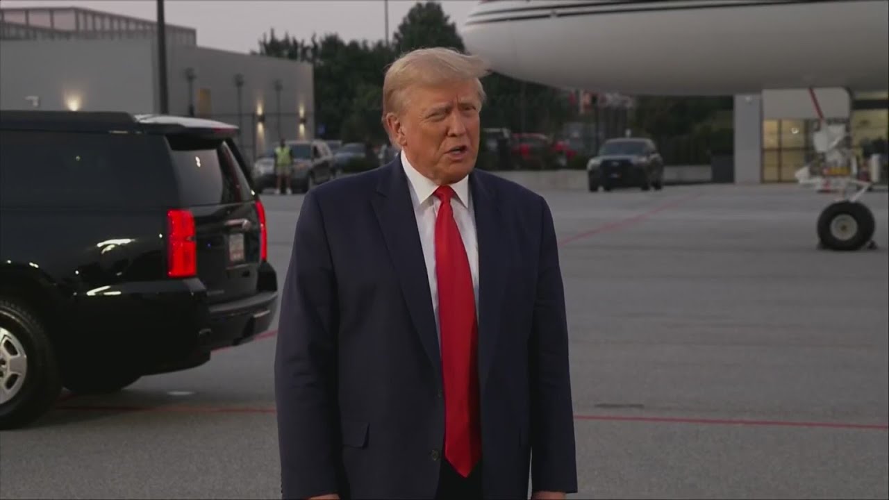 Trump speaks after his arrest in Georgia