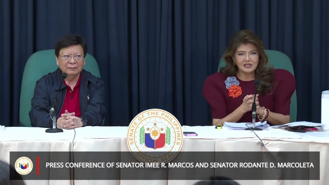 Press Conference of Senator Imee Marcos and Rodante Marcoleta (January 20, 2026)