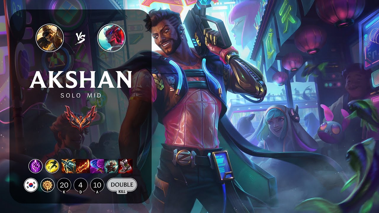 Akshan Mid vs Yone - KR Grandmaster Patch 14.4